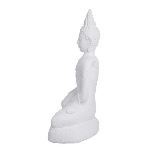 BUDDHA SOCHA 58 CM - BIELA