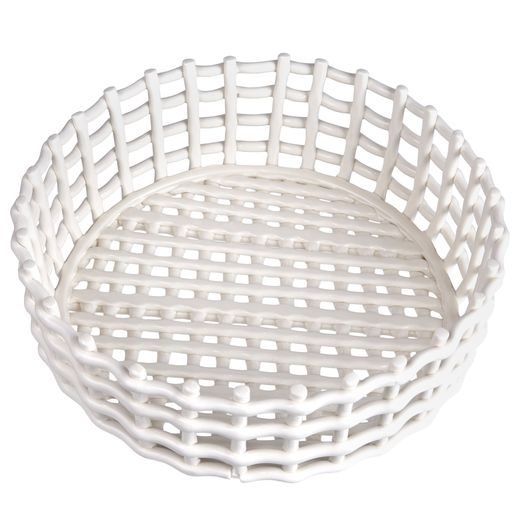 CRAFT KERAMICKÝ KOŠÍK 28 CM - BIELA