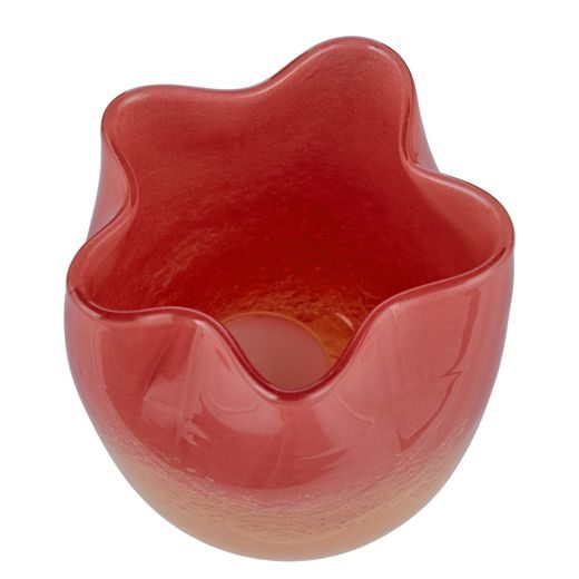 FUSED SVIETNIK NA ČAJOVÚ SVIEČKU 11 CM - ČERVENÁ
