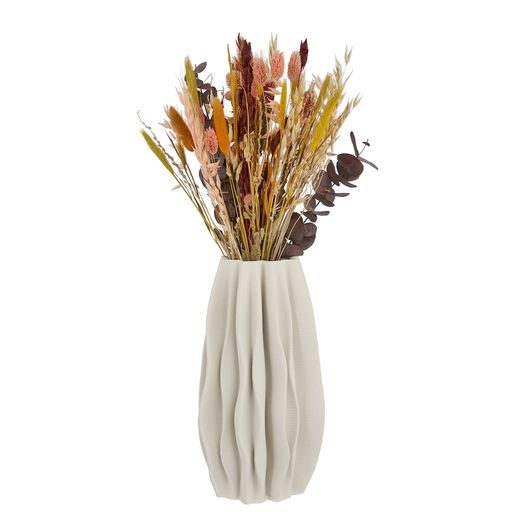 VISION VÁZA S 3D TLAČOU 30 CM - BIELA