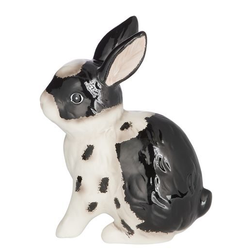 EASTER ZAJAČIK KERAMICKÝ 20 CM - ČIERNA
