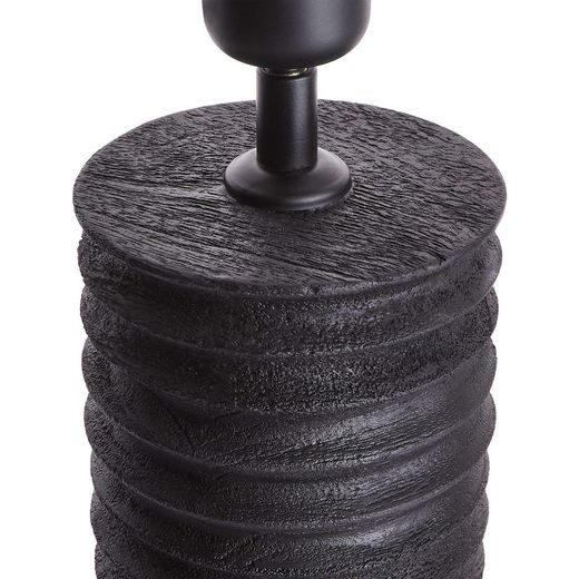 GROOVED PODSTAVEC LAMPY 25 CM - ČIERNA