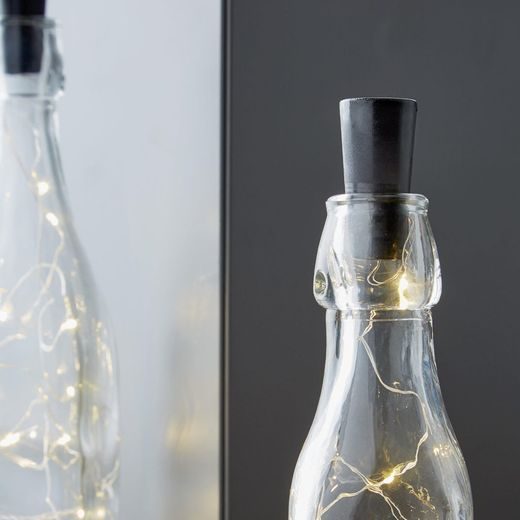 BOTTLE LIGHT LED ZÁTKA NA FĽAŠU SVETLO TEPLÉ - BIELA