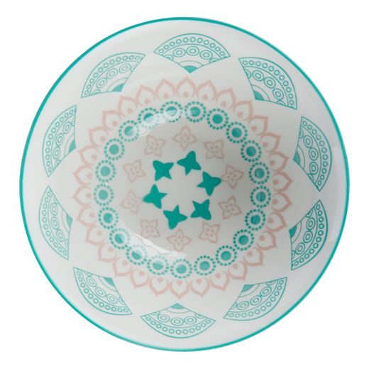ORNAMENTS MISKA 520 ML - RUŽOVÁ/ZELENÁ