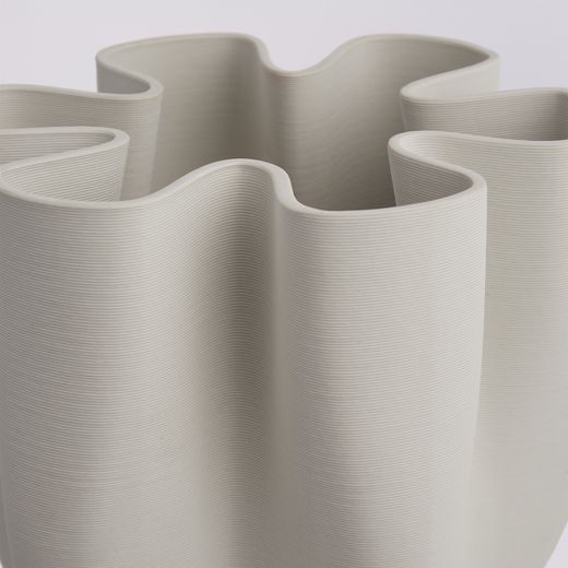 VISION VÁZA S 3D TLAČOU 22 CM - BIELA