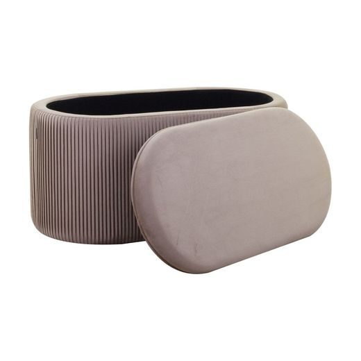 SHEHERAZADE SEDÁK OVÁLNY ZAMATOVÝ S ÚLOŽNÝM PRIESTOROM - BÉŽOVÁ