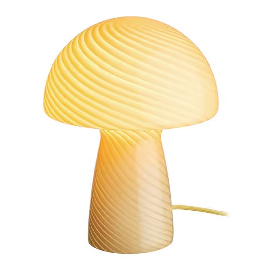 FUNGI TOWN SKLENENÁ LAMPA - ŽLTÁ