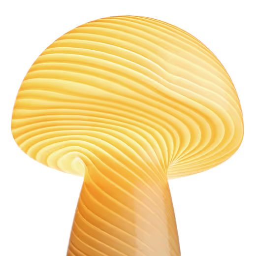 FUNGI TOWN SKLENENÁ LAMPA - ŽLTÁ