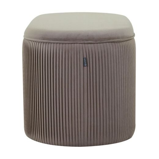 SHEHERAZADE SEDÁK OVÁLNY ZAMATOVÝ S ÚLOŽNÝM PRIESTOROM - BÉŽOVÁ