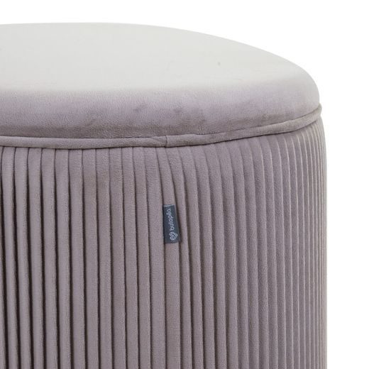 SHEHERAZADE SEDÁK OVÁLNY ZAMATOVÝ S ÚLOŽNÝM PRIESTOROM - BÉŽOVÁ