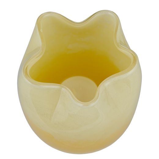 FUSED SVIETNIK NA ČAJOVÚ SVIEČKU 11 CM - ŽLTÁ