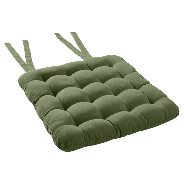 SOLID PODSEDÁK SO ŠNÚRKAMI 35 X 37 CM - OLIVOVÁ