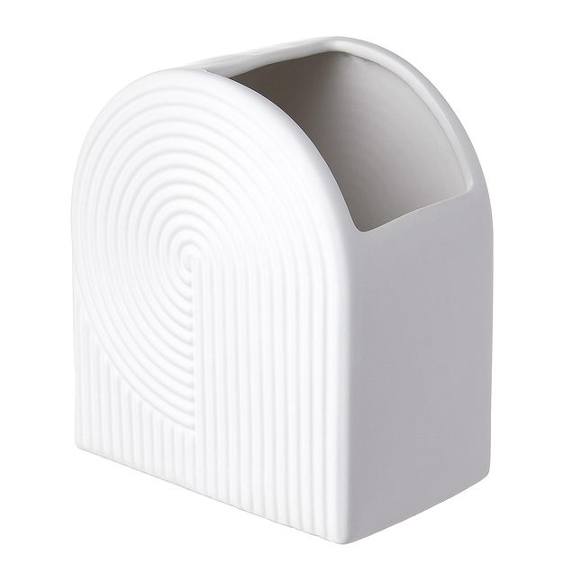 CURVE VÁZA 14 CM - BIELA