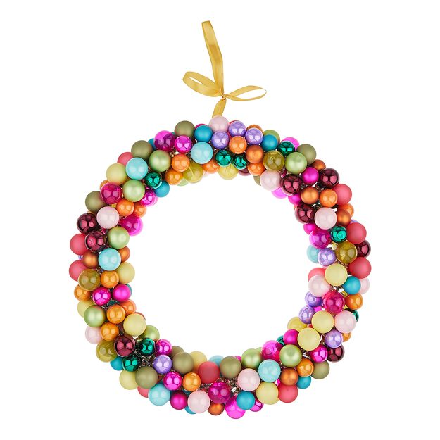 X-MAS VENIEC ZO SKLENENÝCH GULÍ 40 CM - MIX