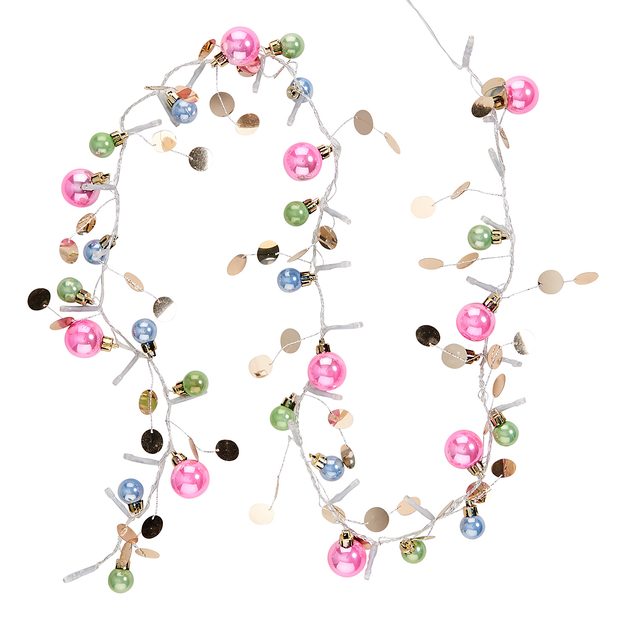 JOLLY LIGHTS LED SVETELNÁ REŤAZ S USB S GULIČKAMI - RUŽOVÁ