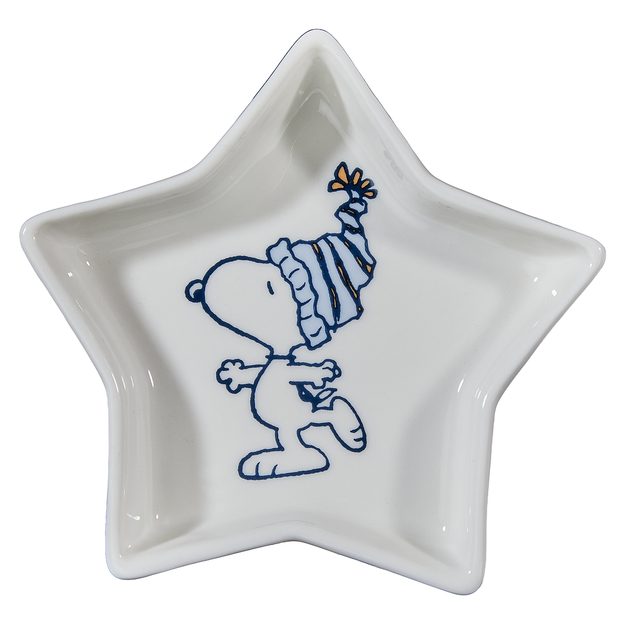 PEANUTS TALÍŘEK NA ŠPERKY HVĚZDA SNOOPY V ČEPICI 10 CM