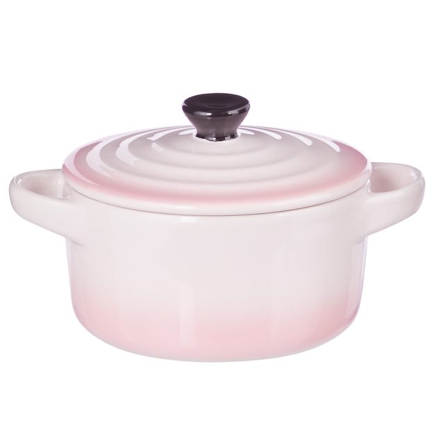 C'EST SI BON MINI ZAPEKACIA MISKA S POKRIEVKOU OKRÚHLA - BIELA/RÔŽOVÁ