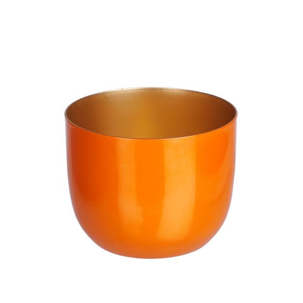 AURORA SVIETNIK NA ČAJOVÚ SVIEČKU 7 CM - ORANŽOVÁ