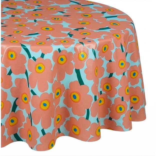 WATERPROOF OKRÚHLY UMÝVATEĽNÝ OBRUS KVETY 140 CM