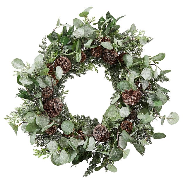 FLORISTA VENIEC EUKALYPTOVÝ SO ŠIŠKAMI 65 CM