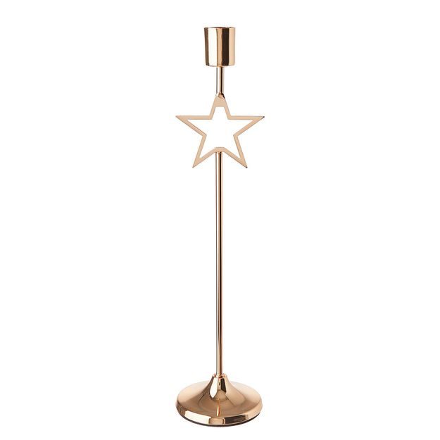 STARLET SVIETNIK NA DLHÚ SVIEČKU 33 CM - ZLATÁ