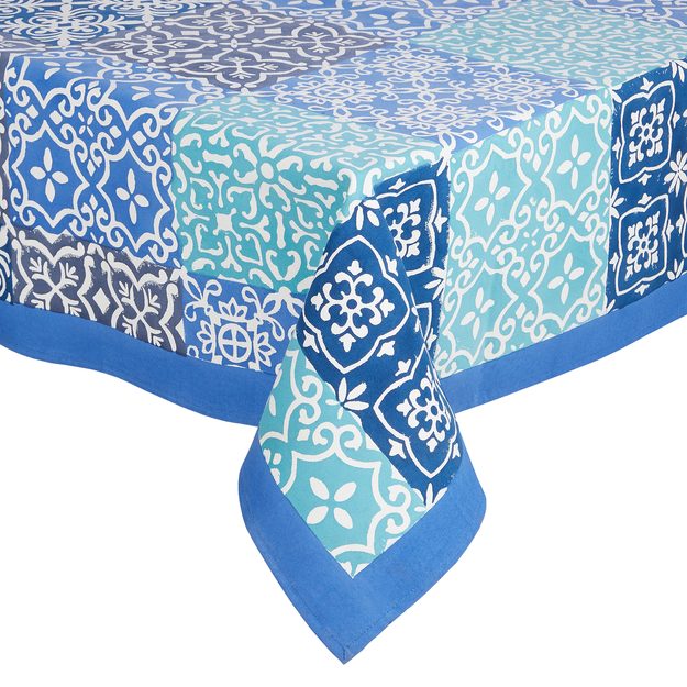 AMALFI PAMUT ASZTALTERÍTŐ 250X160CM , KÉK