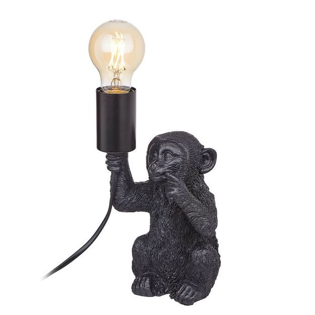 MONKEY TOWN STOLNÁ LAMPA - ČIERNA