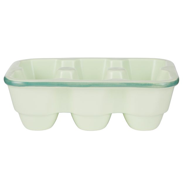 EGGS ON KERAMICKÝ STOJAN NA VAJÍČKA - ZELENÁ