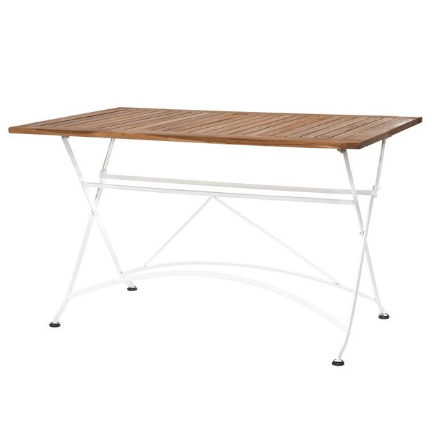 PARKLIFE SKLADACÍ STÔL 80 X 130 CM - BIELA/HNEDÁ