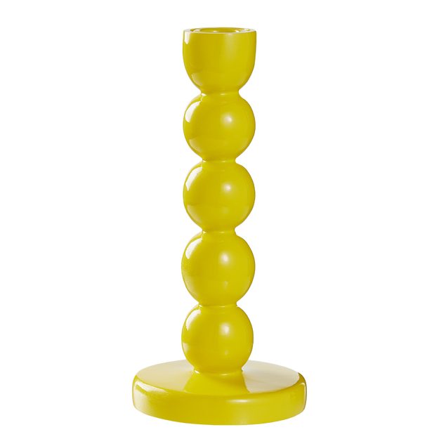 LITTLE ITALY SVIETNIK NA DLHÚ SVIEČKU 20 CM - ŽLTÁ