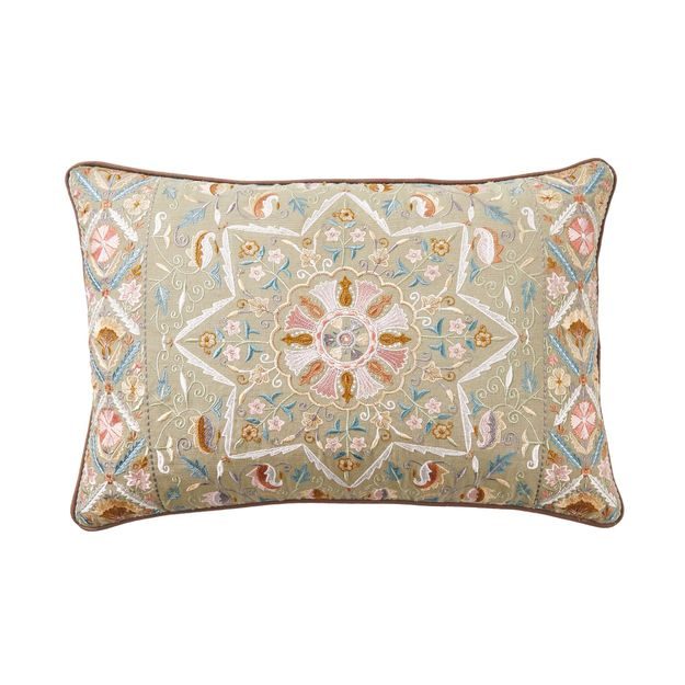 BOHEMIAN VANKÚŠ KVETY 40 X 60 CM - ŠEDÁ