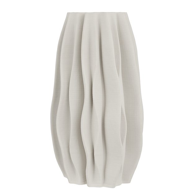 VISION VÁZA S 3D TLAČOU 30 CM - BIELA