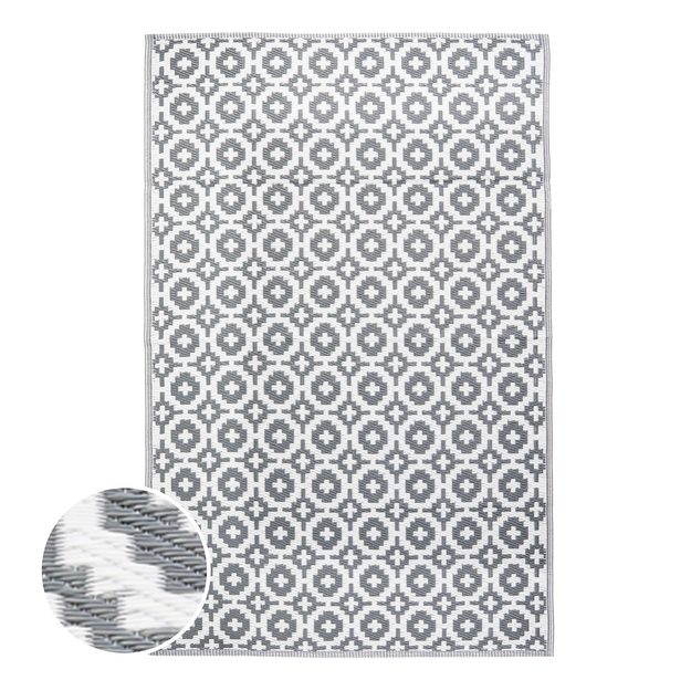 COLOUR CLASH EXTERIÉROVÝ KOBERČEK MOZAIKA 180 X 120 CM - SIVOHNEDÁ