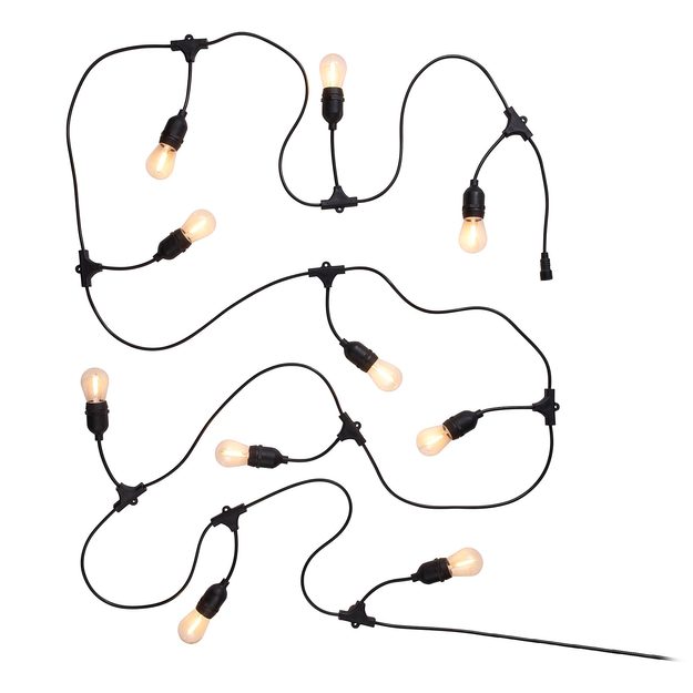 BULB LIGHTS VONKAJŠIA SVETELNÁ REŤAZ S 10 ŽIAROVKAMI A ZÁSTRČKOU
