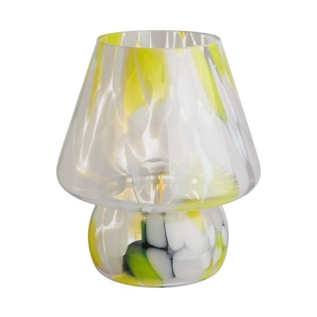 MISS MARBLE LED LAMPA 20,5 CM - ŽLTÁ/RUŽOVÁ