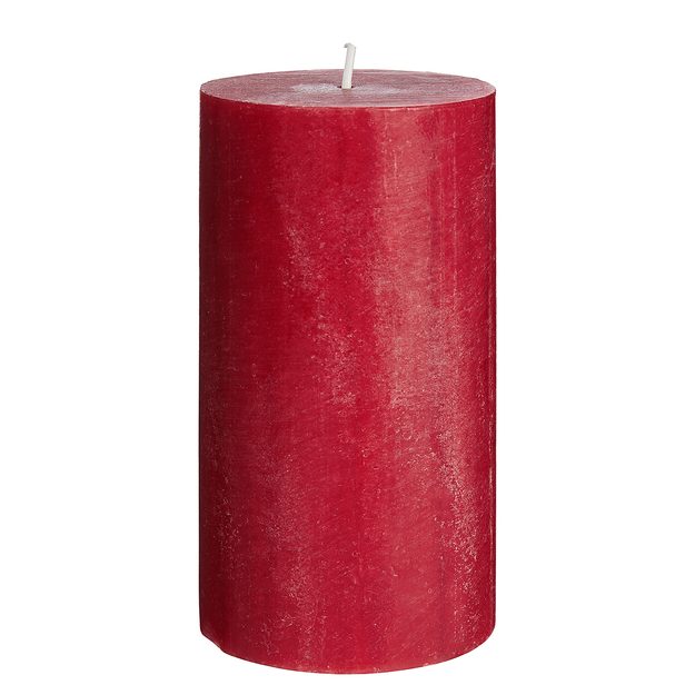 RUSTIC SVIEČKA 13 CM - ČERVENÁ