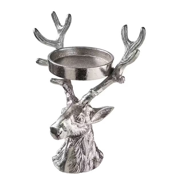 OH MY DEER SVIETNIK NA STĹPOVÚ SVIEČKU - STRIEBORNÁ