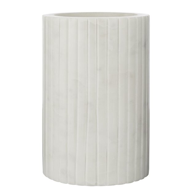 MARBLE CHLADIČ FLIAŠ RYHOVANÝ 13 CM - BIELA