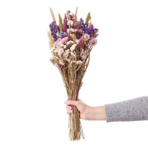 FLOWER MARKET KYTICA SUŠENÝCH KVETOV - FIALOVÁ/RUŽOVÁ