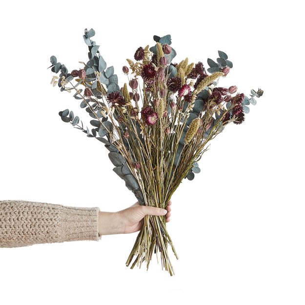 FLOWER MARKET KYTICA SUŠENÝCH KVETOV - MODRÁ/ZELENÁ