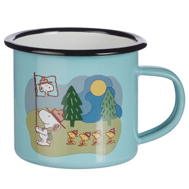 PEANUTS HRNČEK SMALTOVANÝ 380 ML - MODRÁ