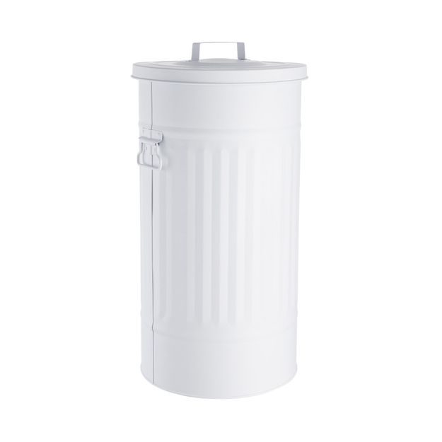 ZINC ODPADKOVÝ KÔŠ "OSKAR" 40 L - BIELA