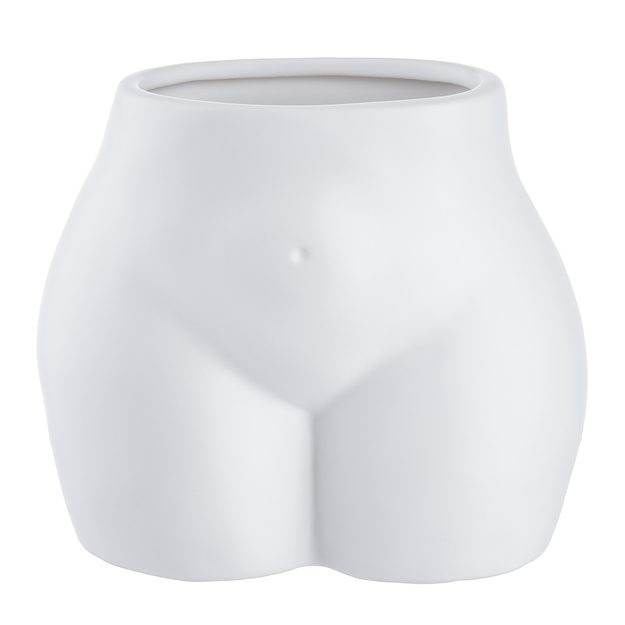 VÁZA/KVETINÁČ 13 CM - BIELA