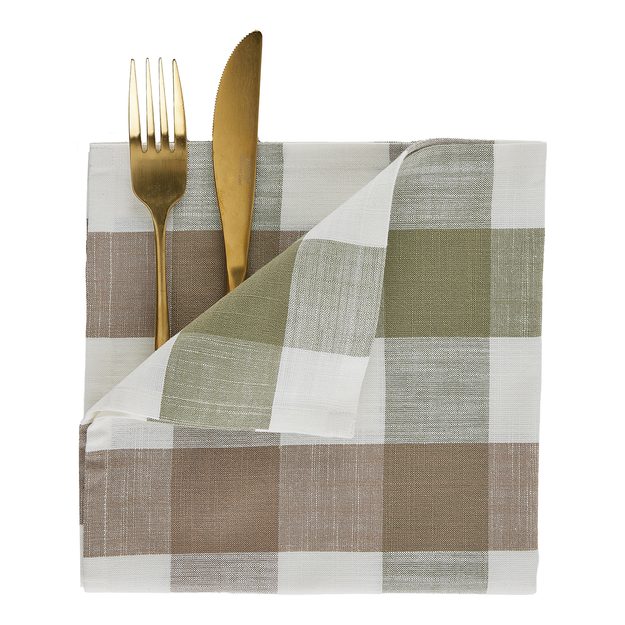 MOUNTAIN LODGE OBRÚSOK 42 X 42 CM - ZELENÁ/HNEDÁ