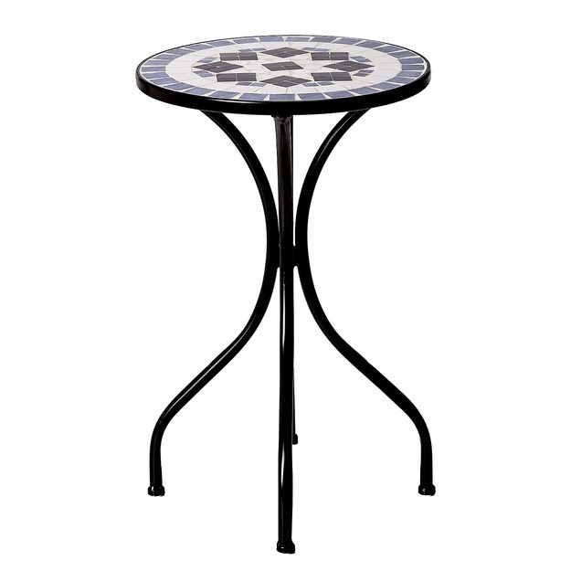 PALAZZO ODKLADACÍ STOLÍK 35 CM - BIELA/MODRÁ