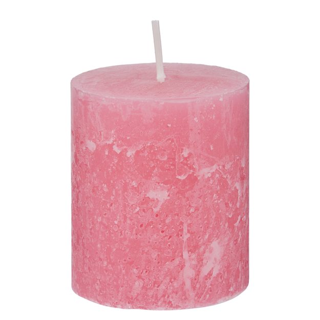 RUSTIC SVIEČKA 8 CM - RUŽOVÁ