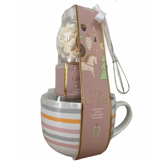 CUP OF JOY VEĽKÝ HRNČEK S ČOKOLÁDOU - RUŽOVÁ