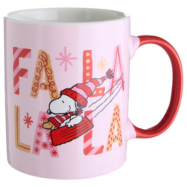 PEANUTS HRNEK "FALALALA" 380 ML - SV. RŮŽOVÁ