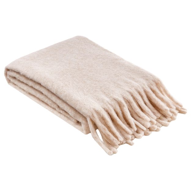 MELANGE DEKA SO STRAPCAMI 130 X 170 CM - BÉŽOVÁ