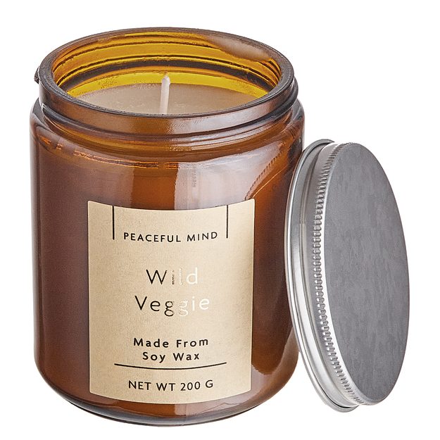 PEACEFUL MIND VONNÁ SVIEČKA SO SÓJOVÝM VOSKOM ČERVENÁ KAPUSTA & MRKVA